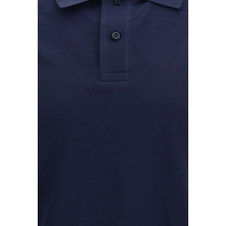 Blue Cotton Polo Shirt