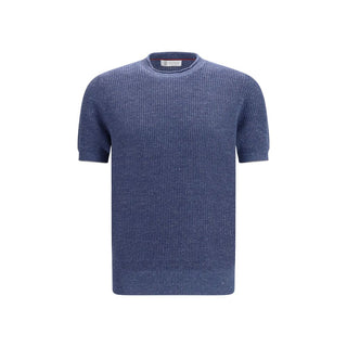 Camiseta de lino azul