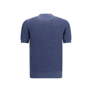 Camiseta de lino azul