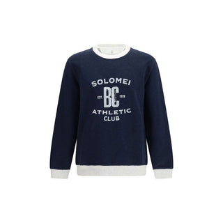 Blaues Baumwoll-Sweatshirt