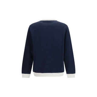 Blaues Baumwoll-Sweatshirt