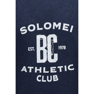 Blaues Baumwoll-Sweatshirt