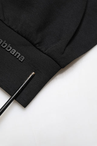 Suéter negro de algodón para hombre con cuello redondo DG