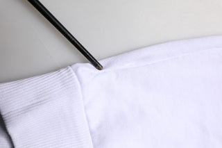 White Logo Print Cotton Hooded Sweatshirt Sweater