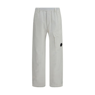 White Cotton Cargo Pants