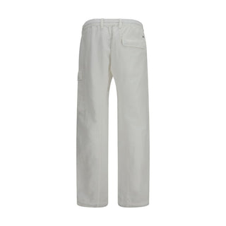 White Cotton Cargo Pants