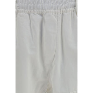 White Cotton Cargo Pants