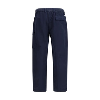 Blue Cotton Cargo Pants