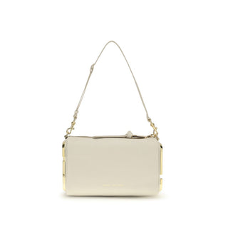 Bolso de hombro beige de cuero de becerro Bos Taurus  
