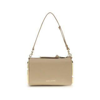 Bolso de hombro beige de cuero de becerro Bos Taurus  