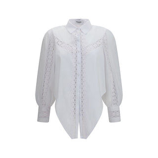 Blusa de algodón blanca