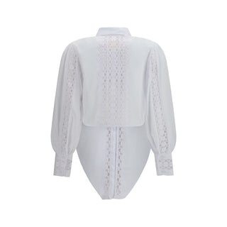 Blusa de algodón blanca