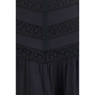 Black Cotton Long Skirt