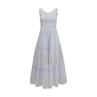 White Cotton Casual Dress