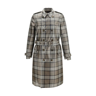 Brown Polyester Trench Coat