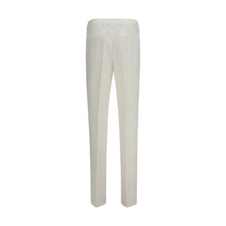Weiße Leinen-Freizeithose
