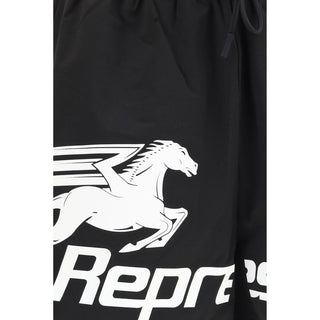 Pantalones cortos negros de poliéster