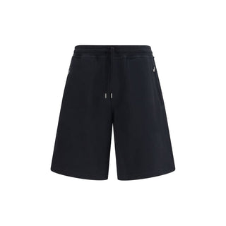 Black Cotton Bermuda Shorts
