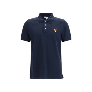 Blaues Polohemd aus Baumwolle