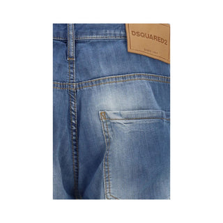 Jeans azules de algodón denim