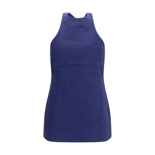 Blaues Freizeitkleid aus Baumwolle