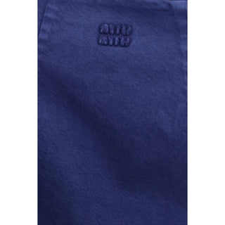 Blue Cotton Casual Dress