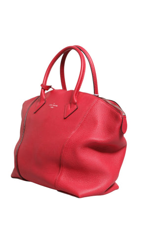 Bolso bandolera Soft Lockit MM de cuero Taurillon Griotte