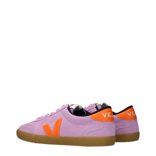 Pink Leather Low Top Sneakers
