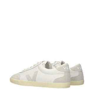 White Leather Low Top Sneakers
