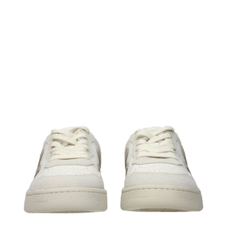 White Leather Low Top Sneakers