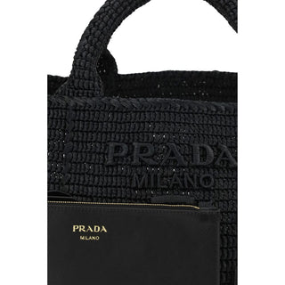 Black Viscose Shoulder Bag