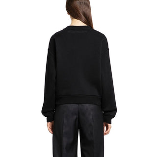 Schwarzes Baumwoll-Sweatshirt