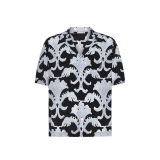 Camisa de seda negra