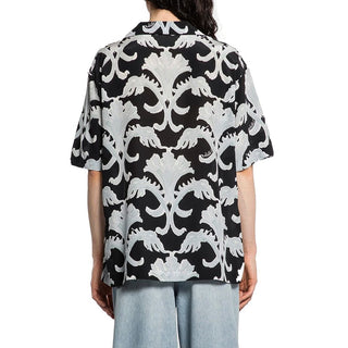 Camisa de seda negra