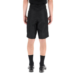 Black Nylon Bermuda Shorts