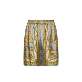 Gray Silk Knee Length