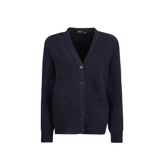 Blauer Baumwoll-Cardigan