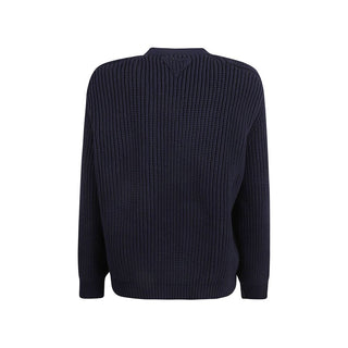 Blauer Baumwoll-Cardigan