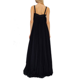 Schwarzes Baumwoll-Freizeitkleid
