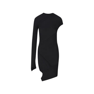 Black Polyester Cocktail Dress