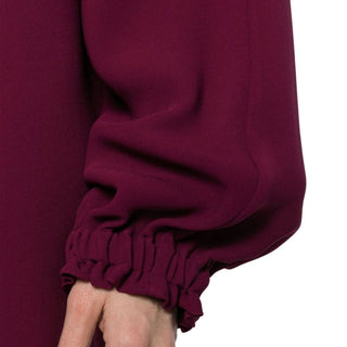 Lila Seidenfreizeitkleid