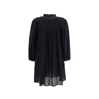 Black Cotton Casual Dress