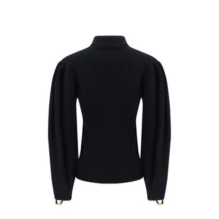 Schwarzes Polyamid-Sweatshirt