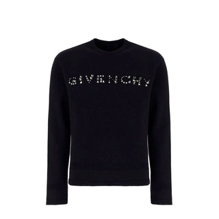Schwarzes Baumwoll-Sweatshirt