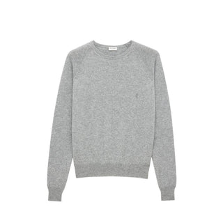Grauer Kaschmirpullover
