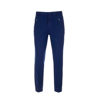 Pantalones casuales de algodón azul