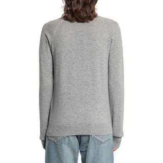 Grauer Kaschmirpullover