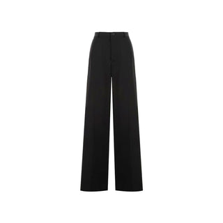 Pantalones acampanados negros de lana