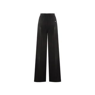 Pantalones acampanados negros de lana