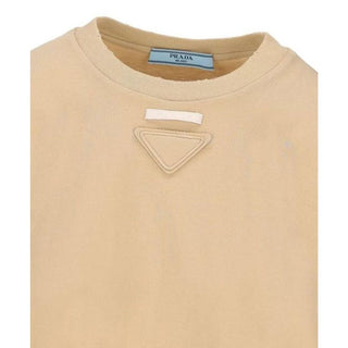 Camiseta de algodón beige